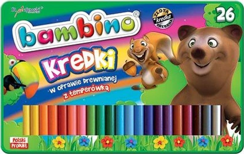 ST-Majewski Kredki Bambino 26 kolorów metalowe pudełko
