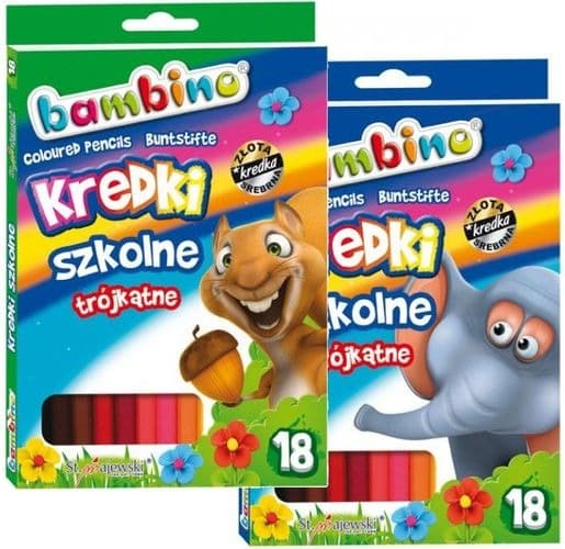 ST-Majewski Kredki trójkątne Bambino 18 kolorów