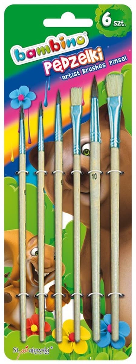 ST-Majewski Pędzelki Bambino 6 sztuk