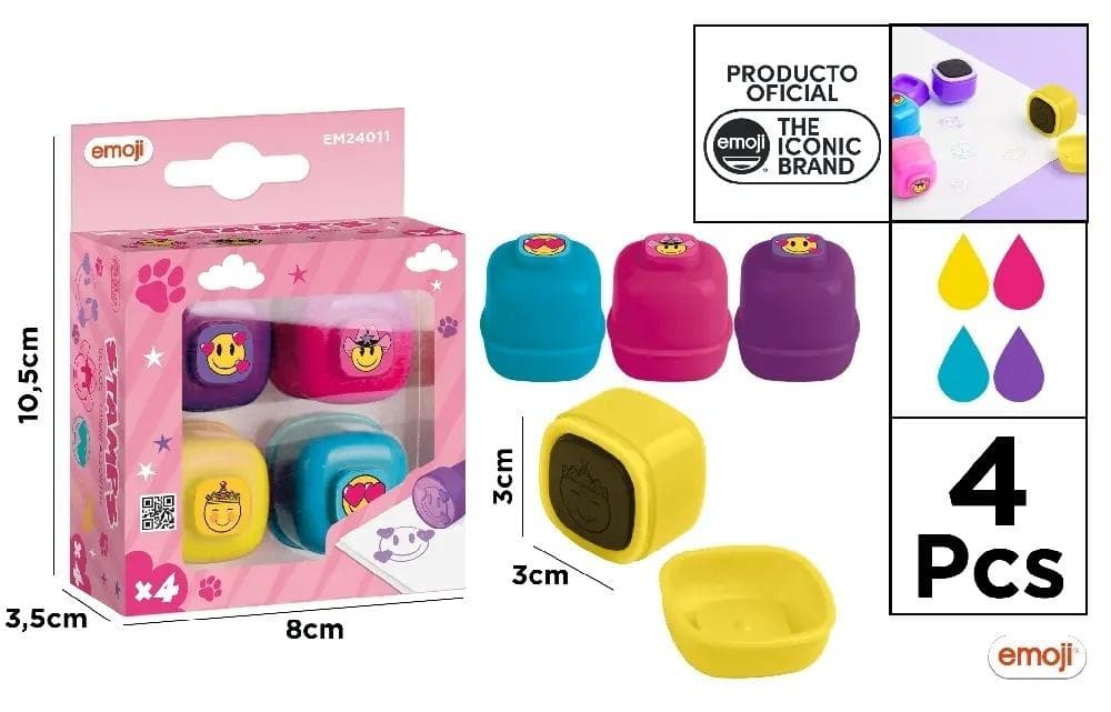 Stempelki EMOJI MP Main Paper 4 sztuki blister