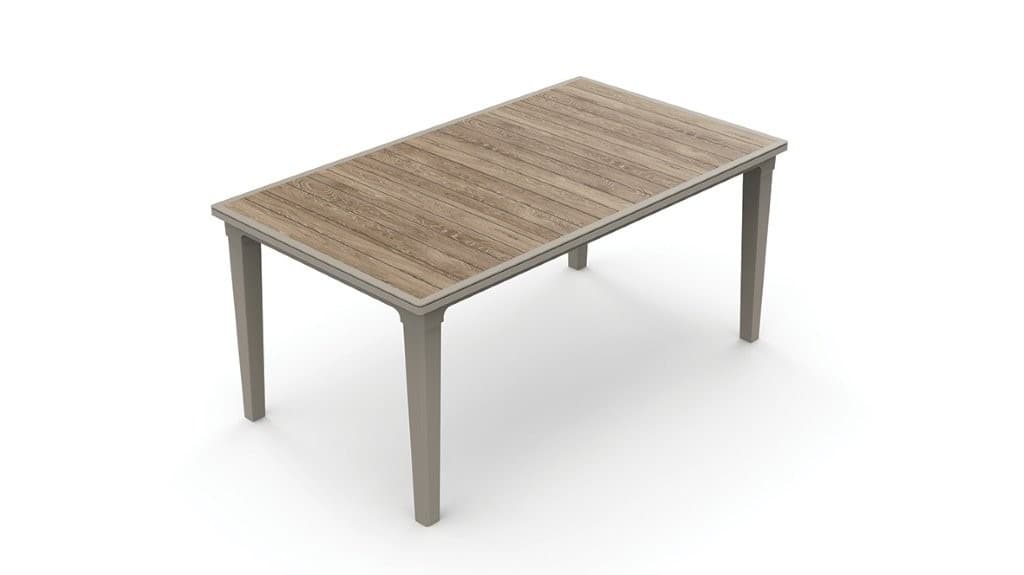 Stół ogrodowy Keter Deco Futura 160 ashwood / cappuccino