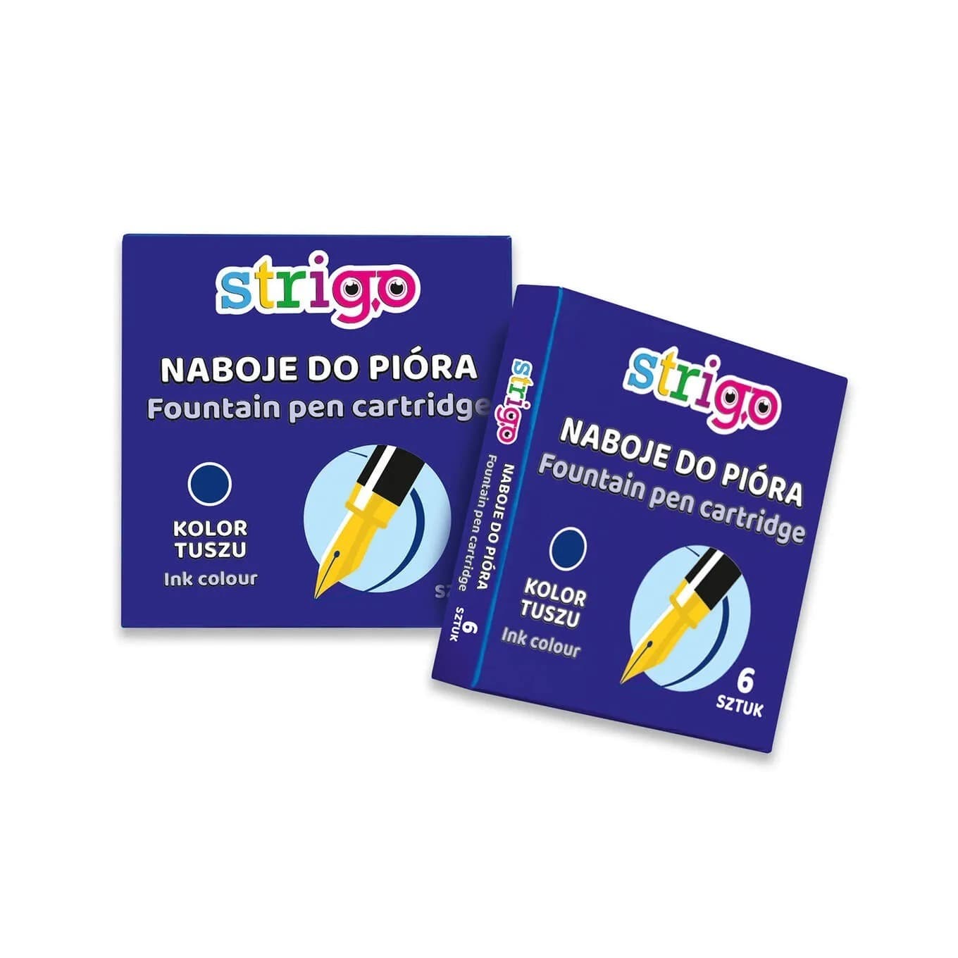 Strigo Naboje do piór wiecznych niebieskie 6 sztuk