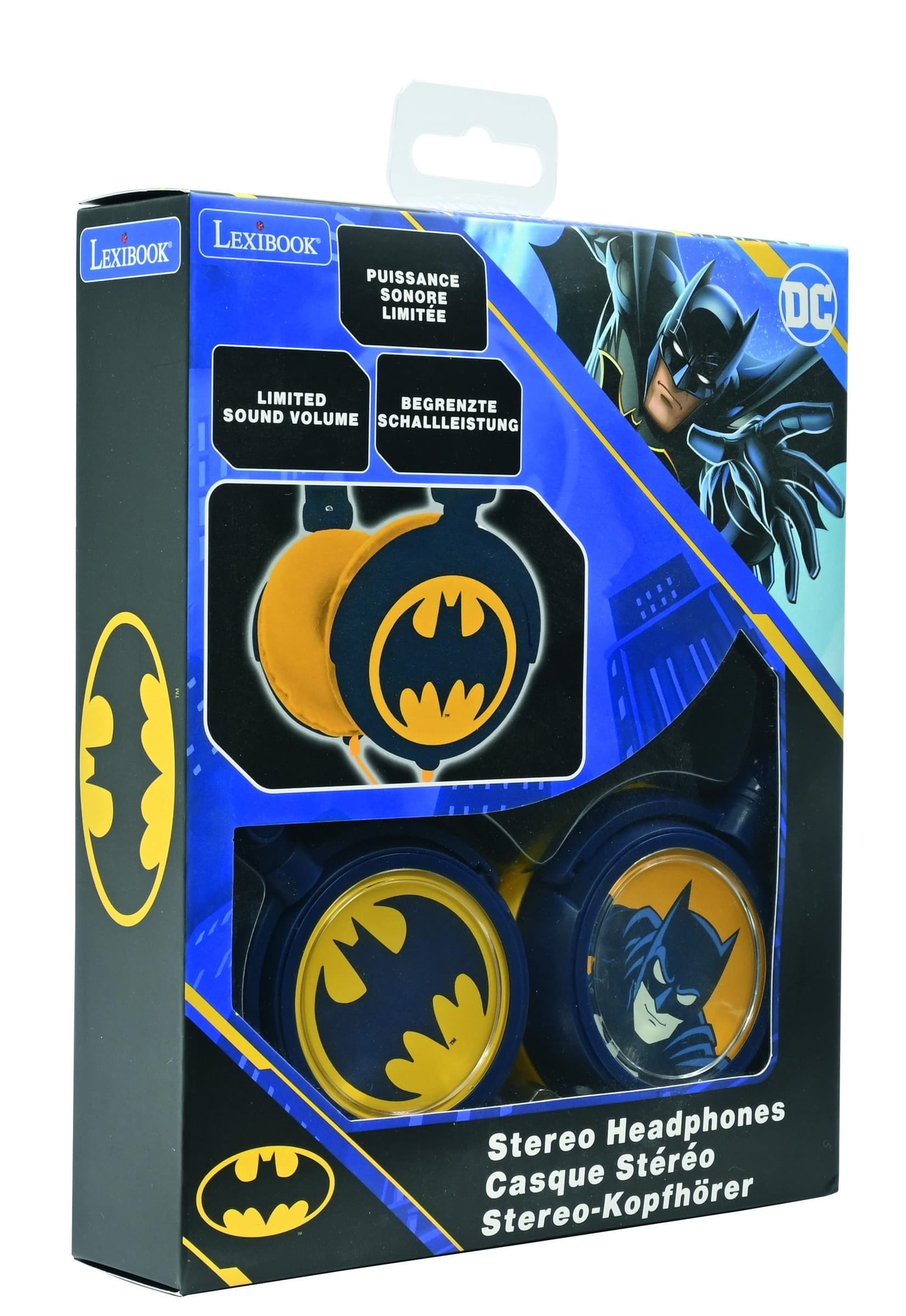 Słuchawki przewodowe Batman Lexibook HP015BAT składane stereo z ograniczeniem głośności