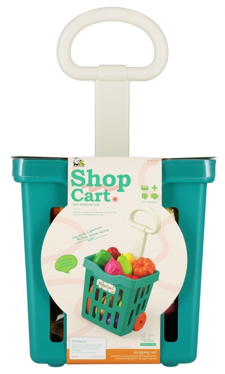 Supermarket wózek z akcesoriami