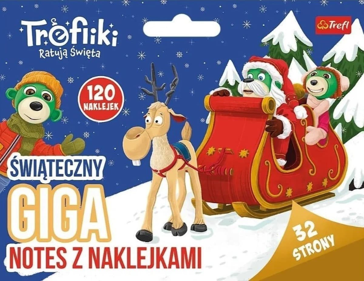 Świąteczny notes z naklejkami Trefiliki - kreatywna zabawa