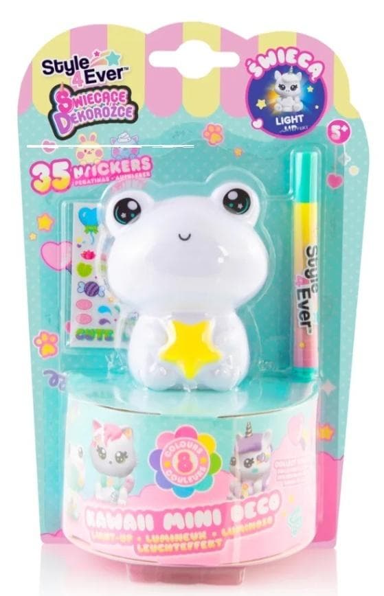 Świecący dekorożek DIY Żabka kawaii 1 sztuka