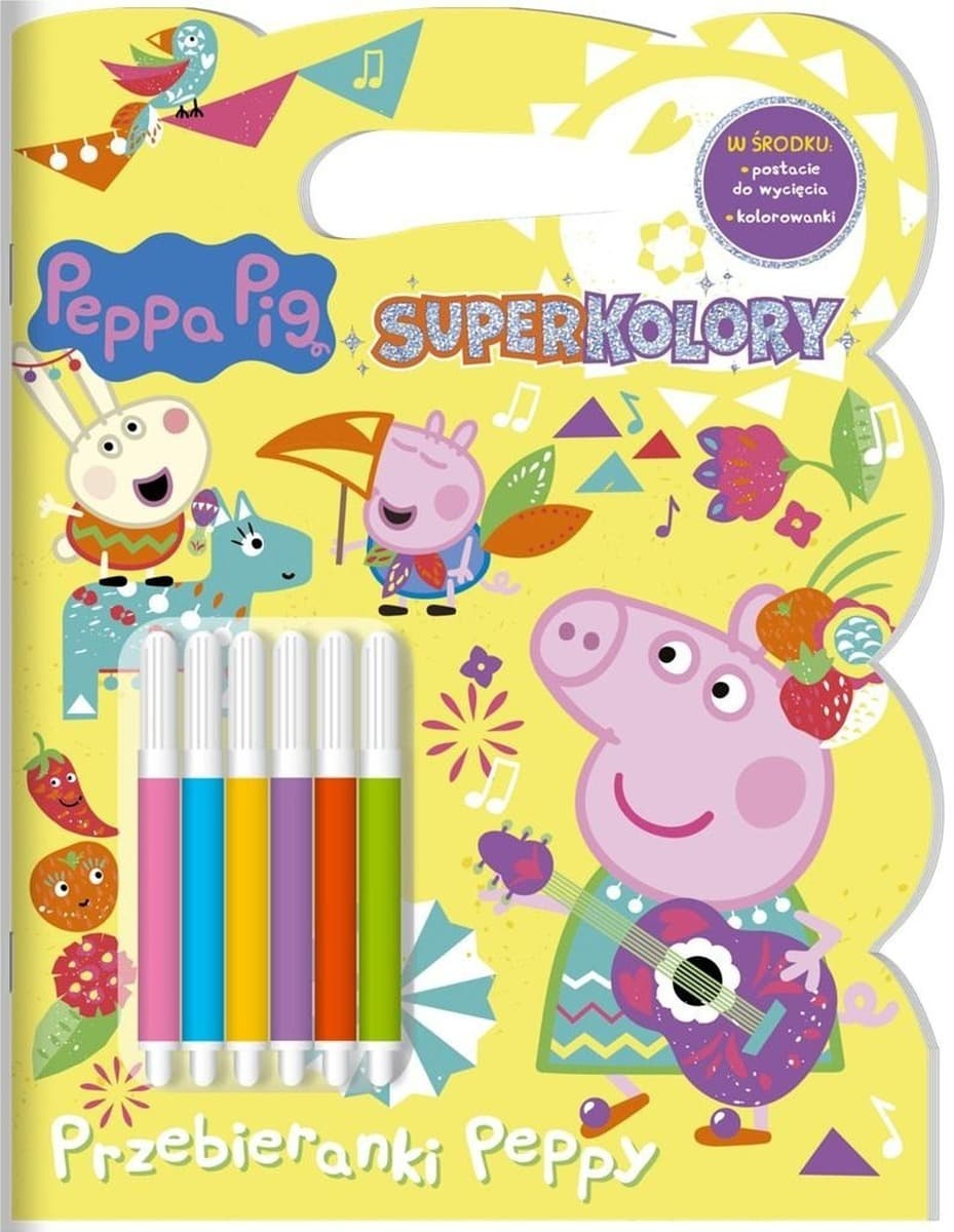 Świnka Peppa SuperKolory. Kolorowanka z flamastrami dla dzieci