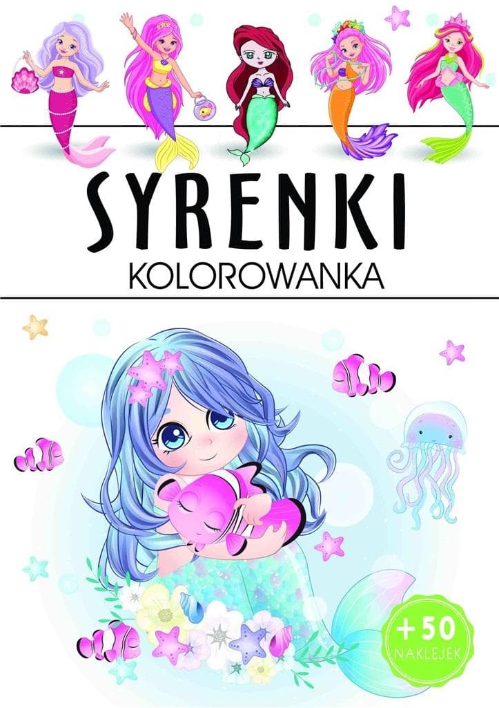 Syrenki Kolorowanka dla Dzieci z Naklejkami