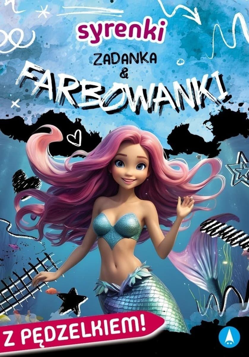 Syrenki Zadanka i Farbowanki - Książeczka edukacyjna dla dzieci