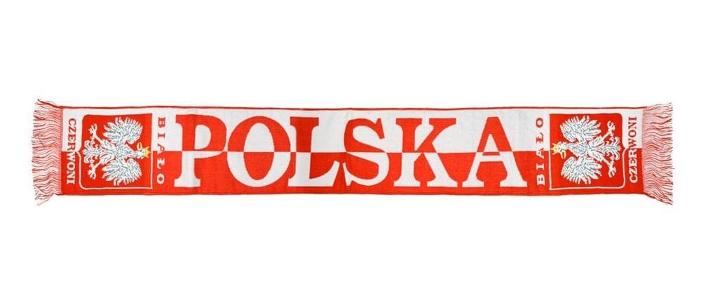 Szalik kibica Polska biało-czerwony 20x145 cm