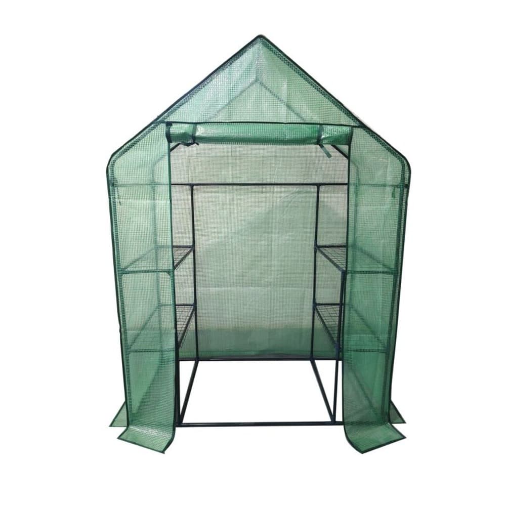 Szklarnia balkonowa ogrodowa foliowa mini 195 x 143 x 73 cm 2 x 3-poziomowa
