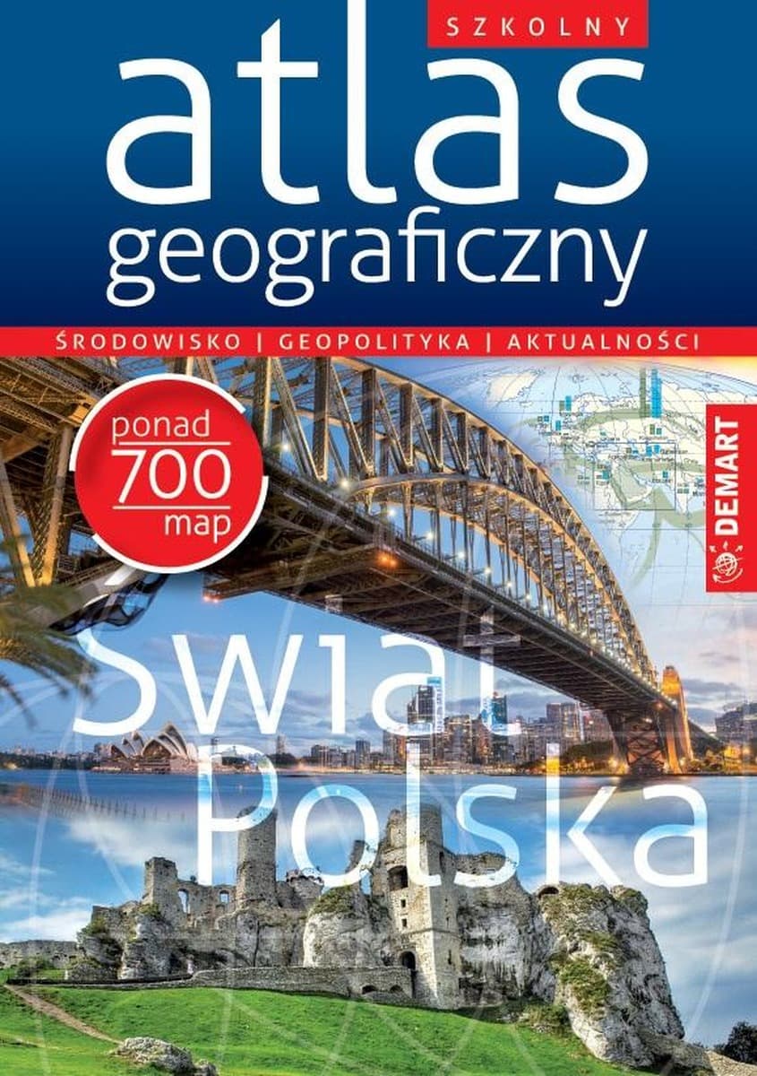 Szkolny atlas geograficzny Demart 2023
