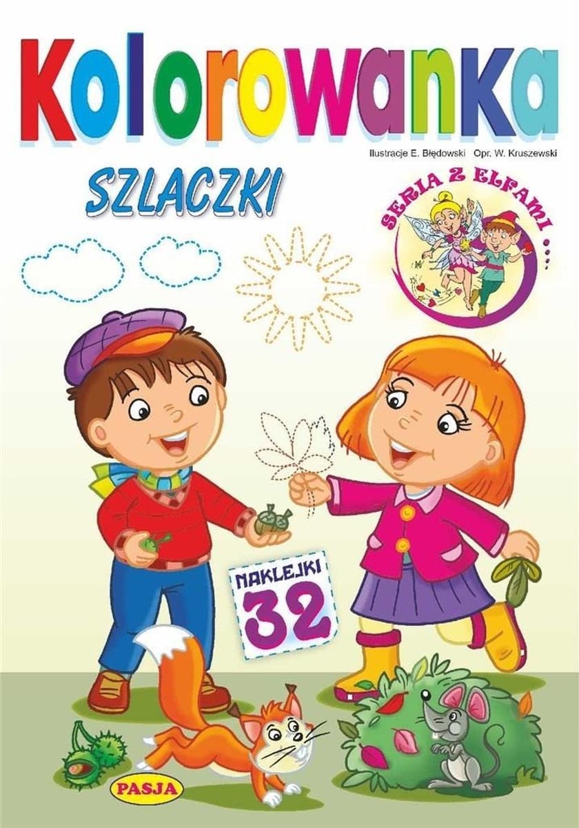 Szlaczki Kolorowanka dla Dzieci z Naklejkami