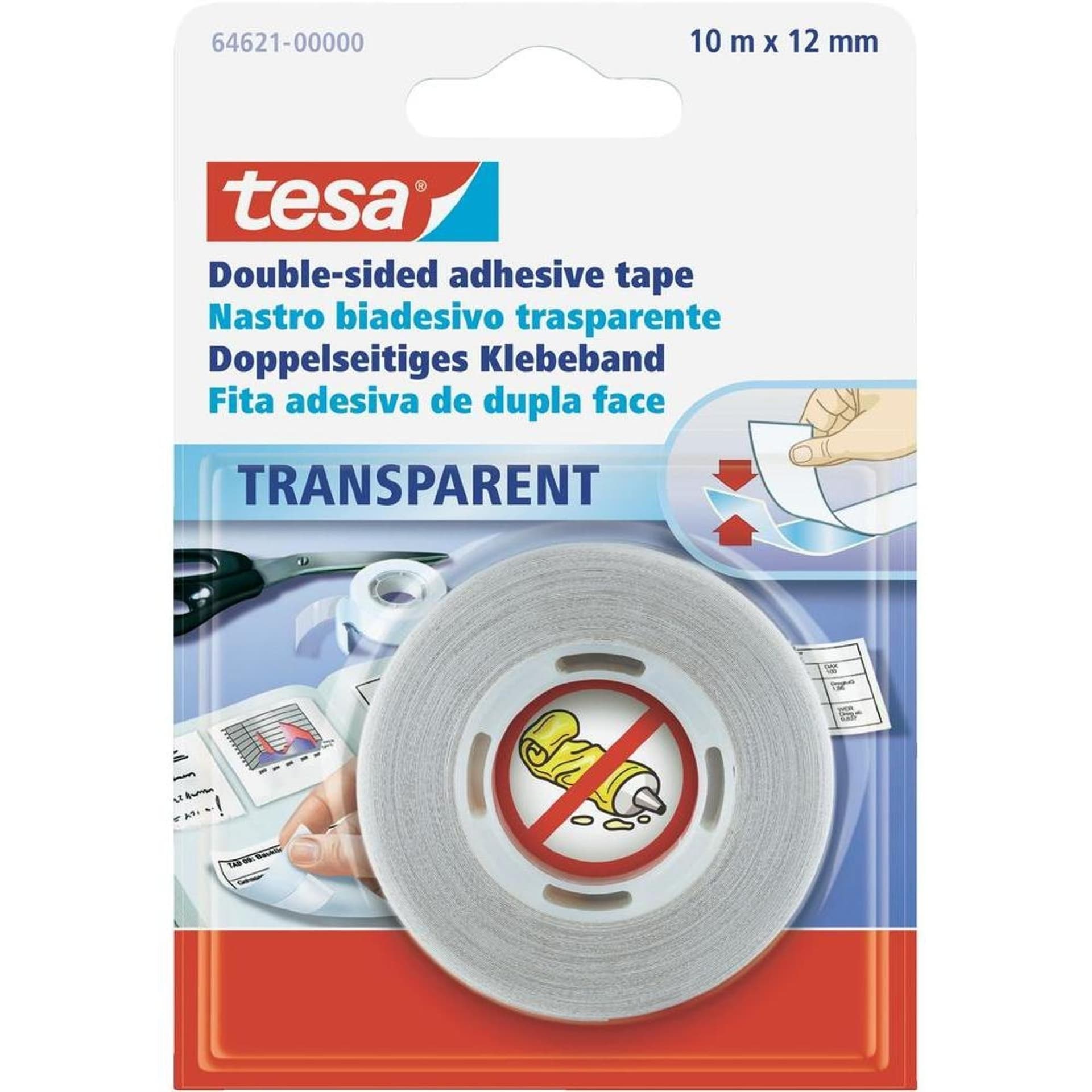 Taśma biurowa Tesa dwustronna 10mx12mm
