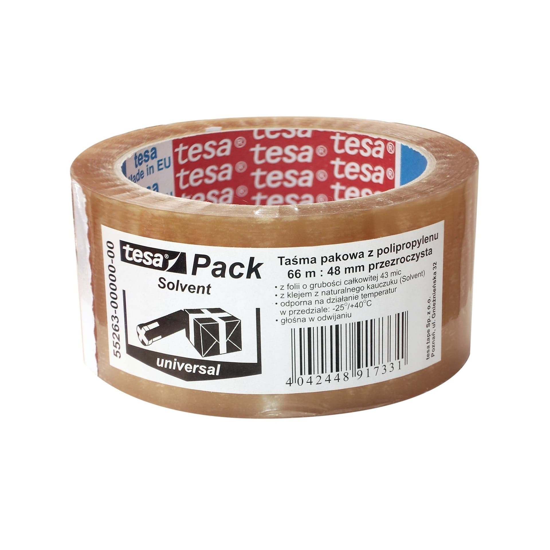Taśma pakowa Tesa Tesapack Solvent 66m x 48mm