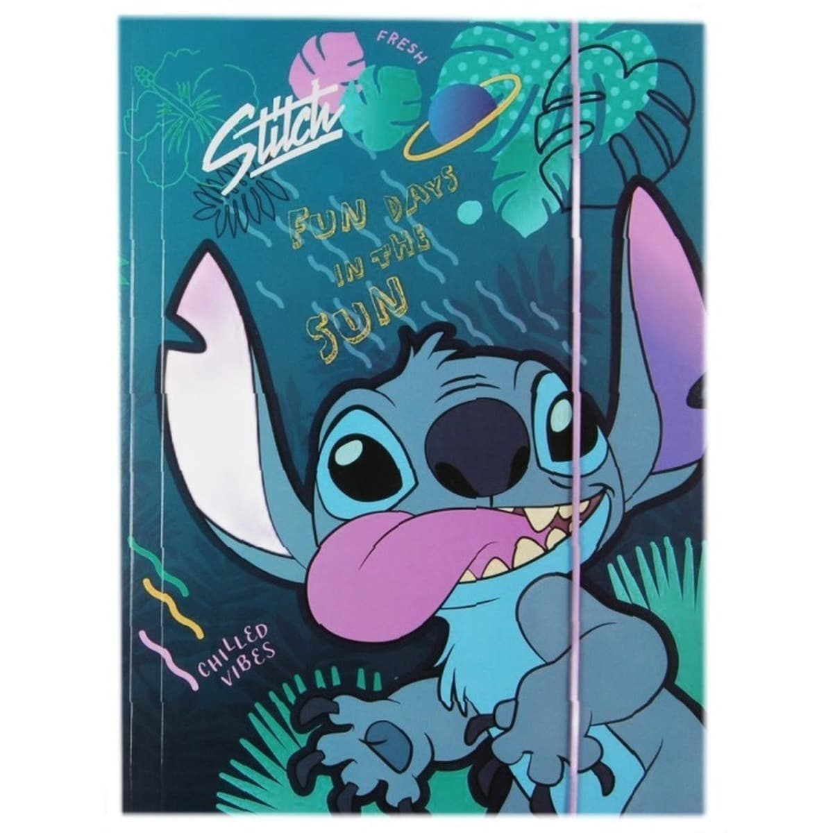 Teczka Disney Core Stitch A4 tekturowa z gumką wzór 3