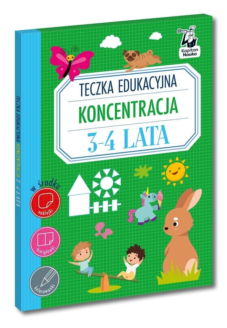Teczka edukacyjna Koncentracja dla dzieci 3-4 lata Kapitan Nauka