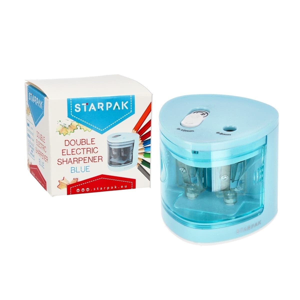 Temperówka elektryczna Starpak podwójna niebieska