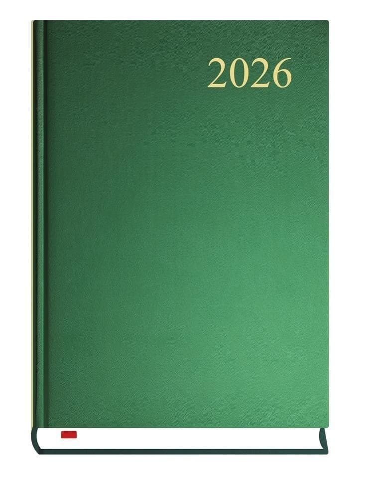 Terminarz A5 dzienny Asystent ciemnozielony na 2026