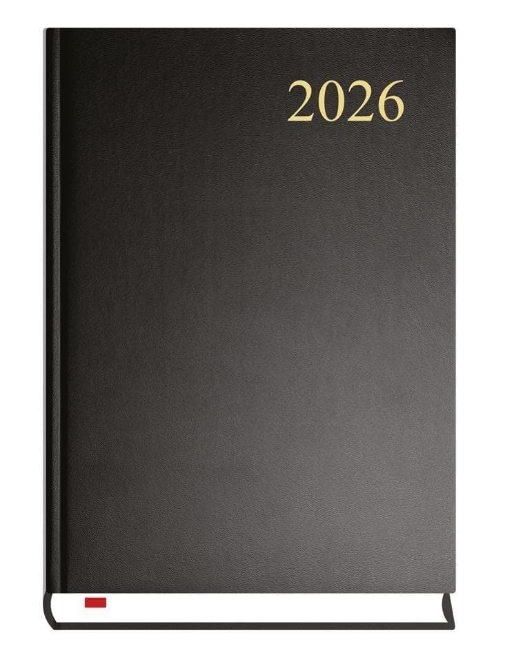 Kalendarz dzienny Asystent A5 czarny 2025