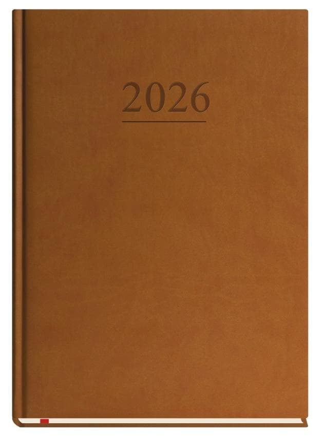 Terminarz B5 tygodniowy klasyczny brązowy na 2026