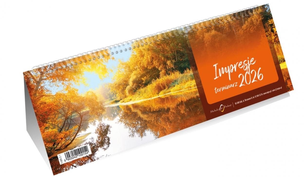 Terminarz książkowy 290x100 mm 2025 Impresje ze spiralką