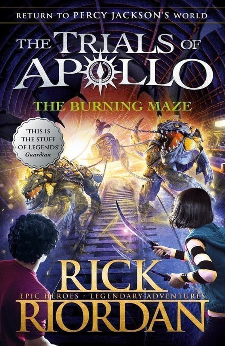 The Burning Maze. The Trials of Apollo (Book 3) wer. angielska
