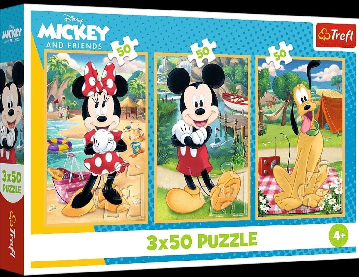 Trefl PAP Puzzle 3x50 Myszki na wakacjach - 3 układanki dla dzieci