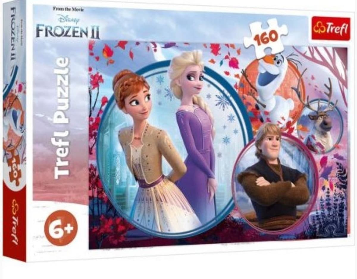 TREFL Puzzle 160 elementów Frozen 2 Siostrzana przygoda - dla dzieci +6 lat