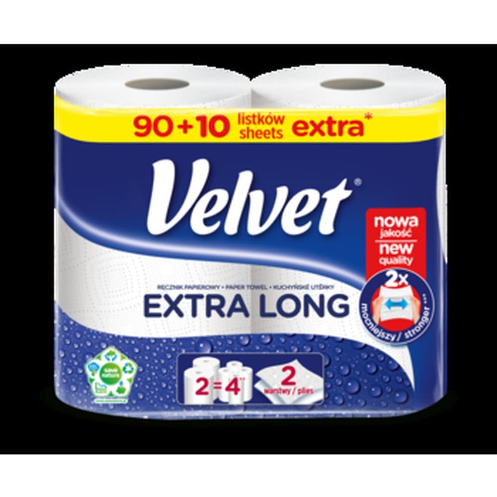 Ręczniki kuchenne papierowe Velvet Extra Long 2 rolki