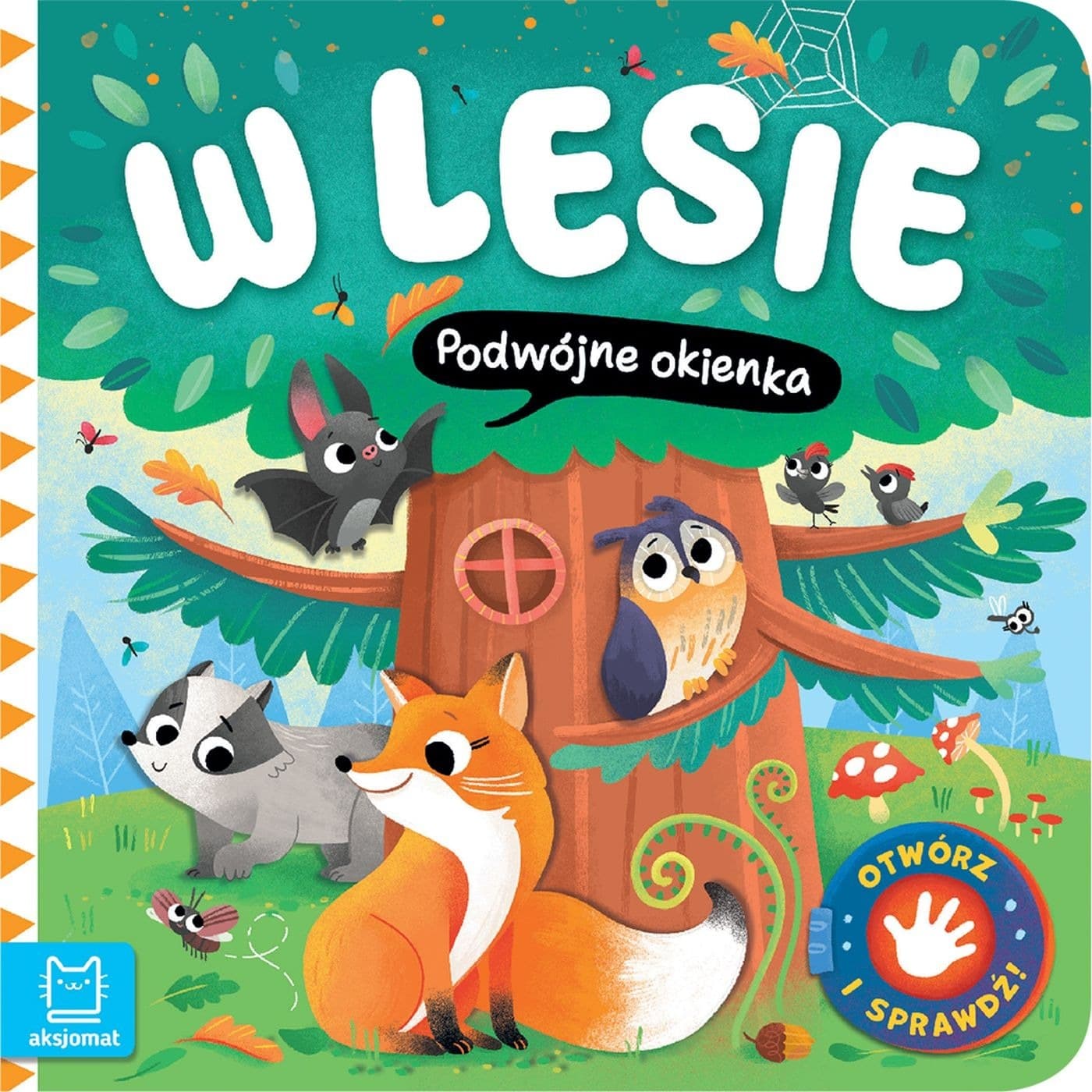 W lesie. Książeczka z okienkami dla dzieci