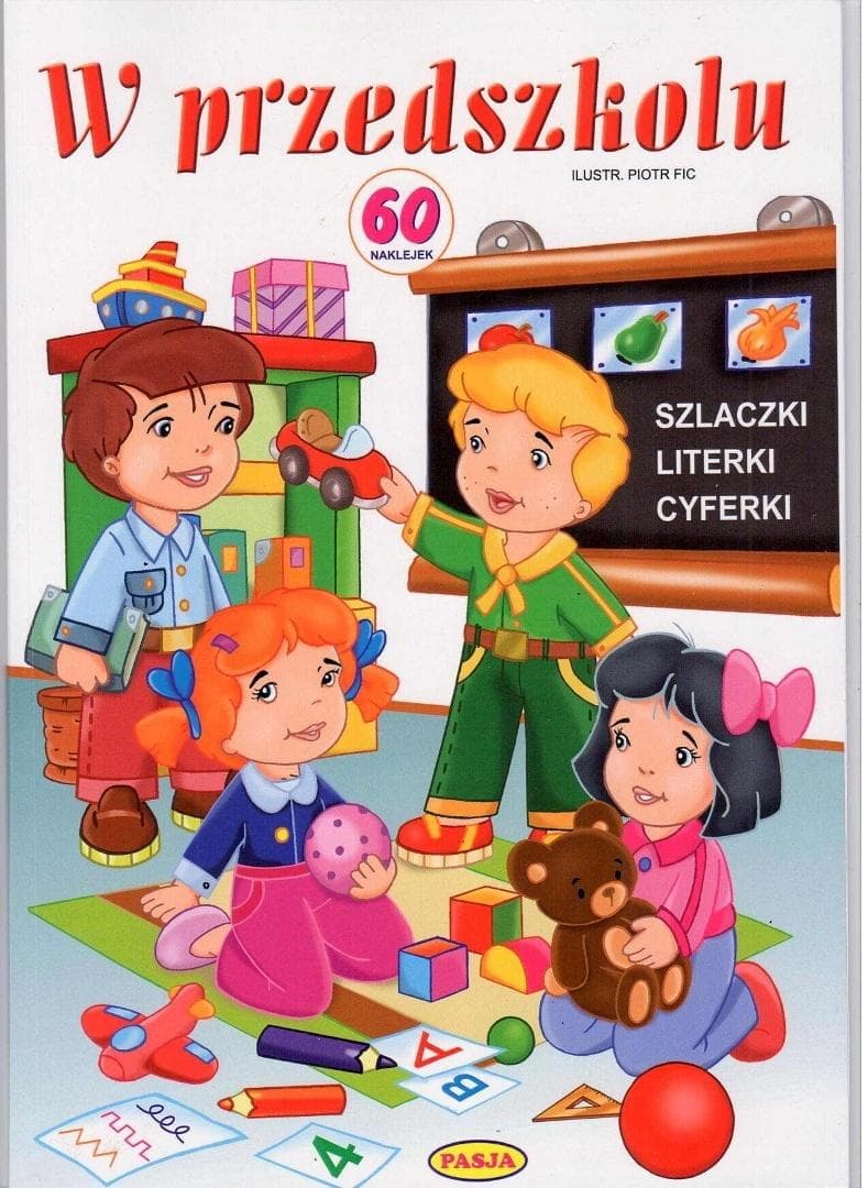 Książka edukacyjna W przedszkolu 60 stron format A4
