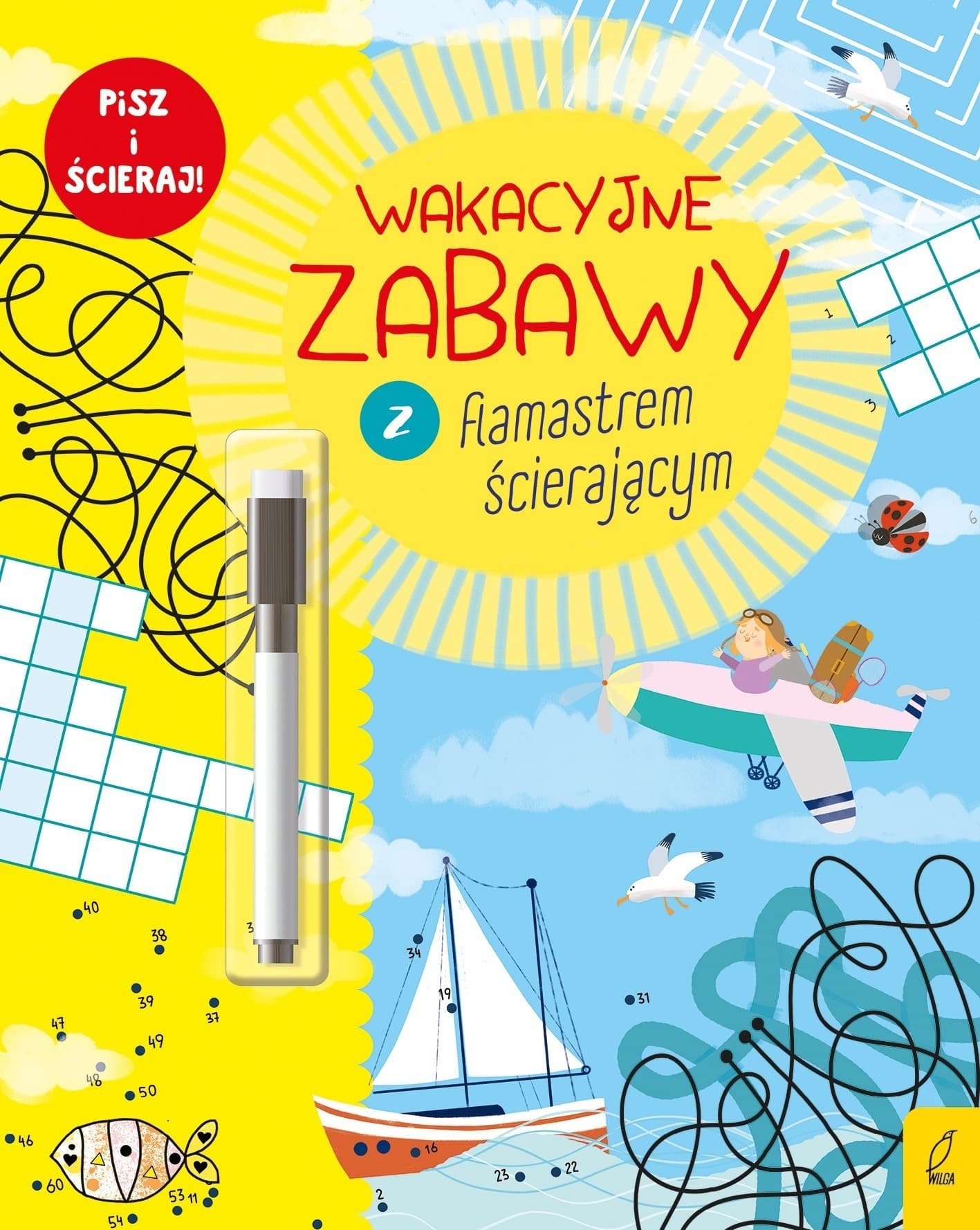 Wakacyjne zabawy z flamastrem ścierającym