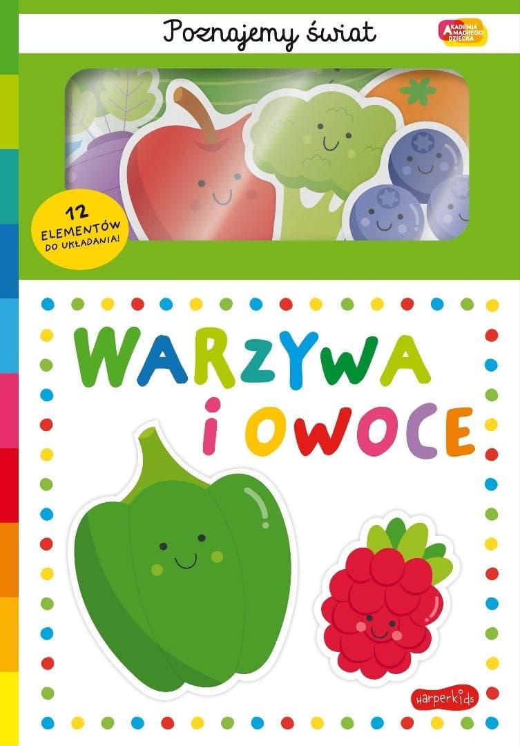 Poznajemy świat Warzywa i Owoce książka edukacyjna 8 stron