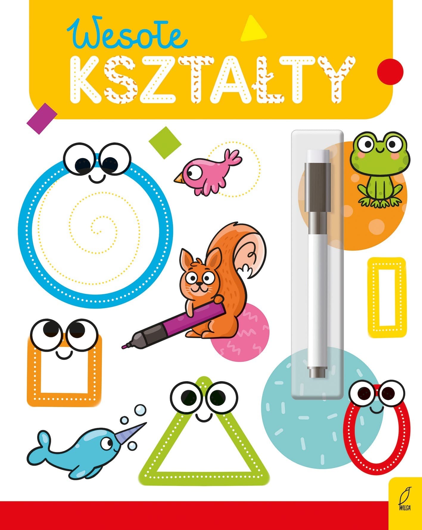 Wesołe kształty. Flamaster suchościeralny. Wesoła nauka
