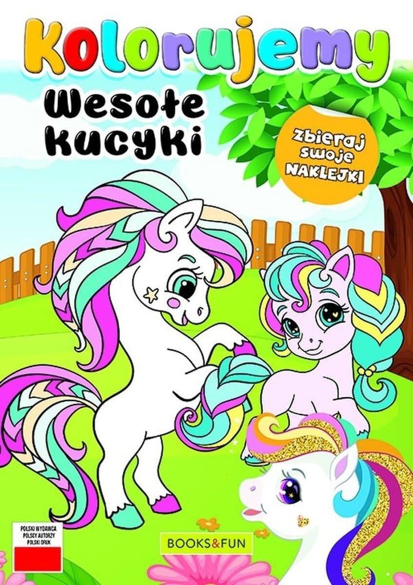 Wesołe Kucyki. Kolorowanka dla dzieci