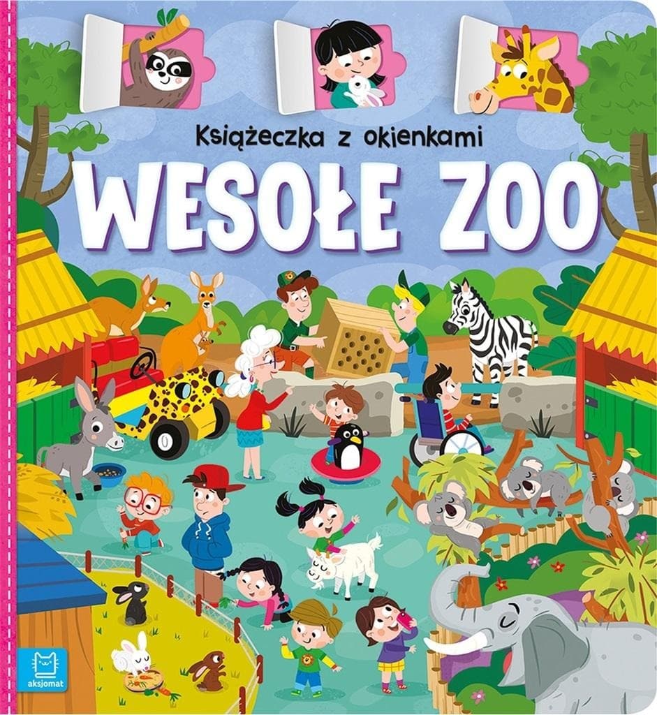 Wesołe zoo. Książeczka z okienkami dla dzieci
