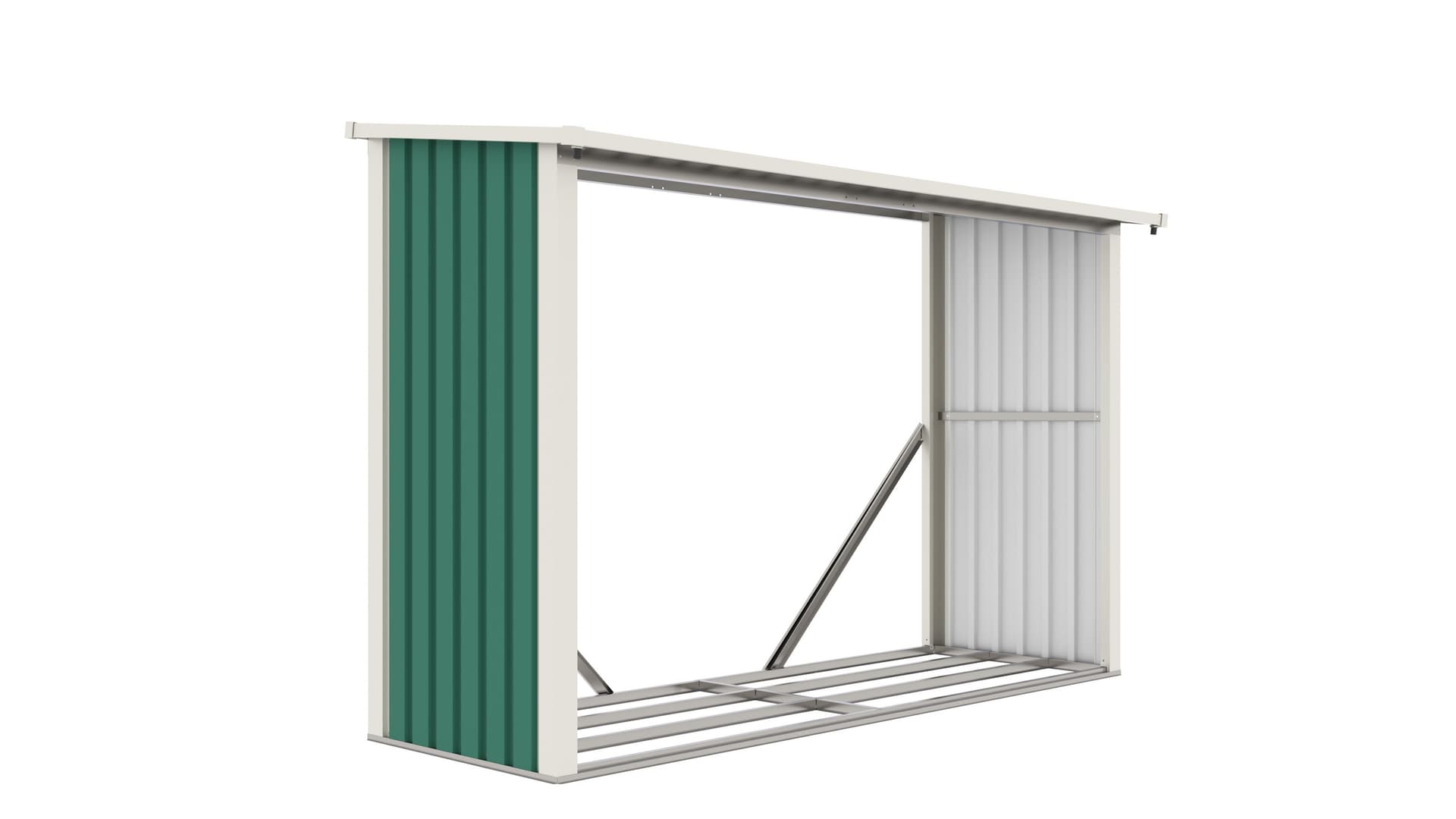 Wiata na drewno G21 WOH 335 - 242 x 89 cm, zielona
