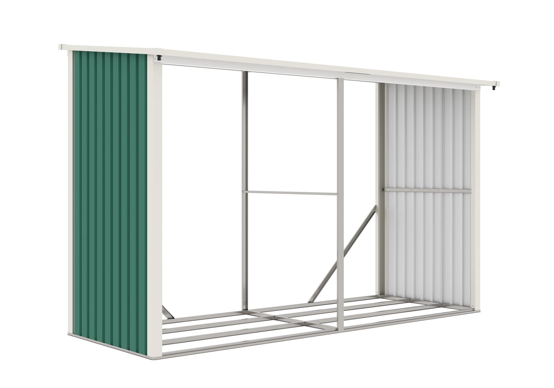 Wiata na drewno G21 WOH 682 - 302 x 119 cm, zielona