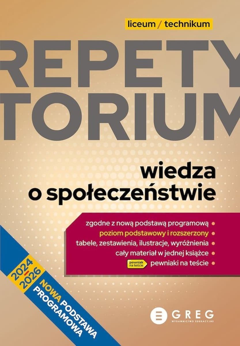 Wiedza o społeczeństwie. Repetytorium. Liceum/technikum 2025