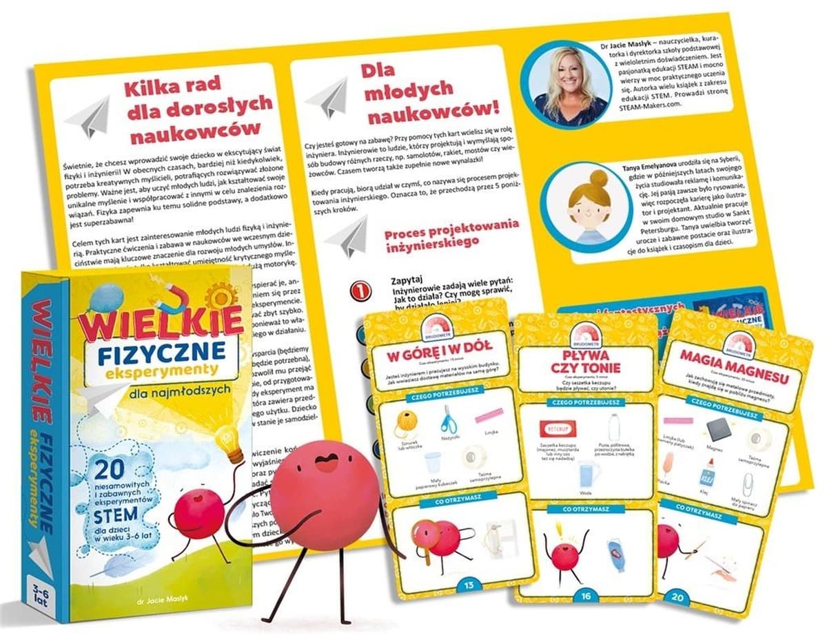 Wielkie Eksperymenty Fizyczne dla Dzieci 20 Niesamowitych Zabaw STEM 3-6 lat
