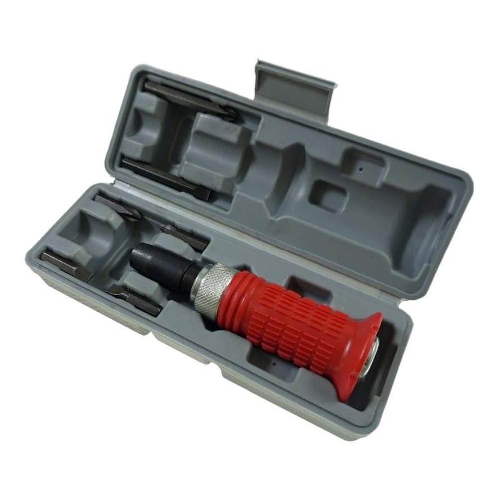 Wkrętak udarowy z bitami CrV-6150 A3/TPR 6 szt.