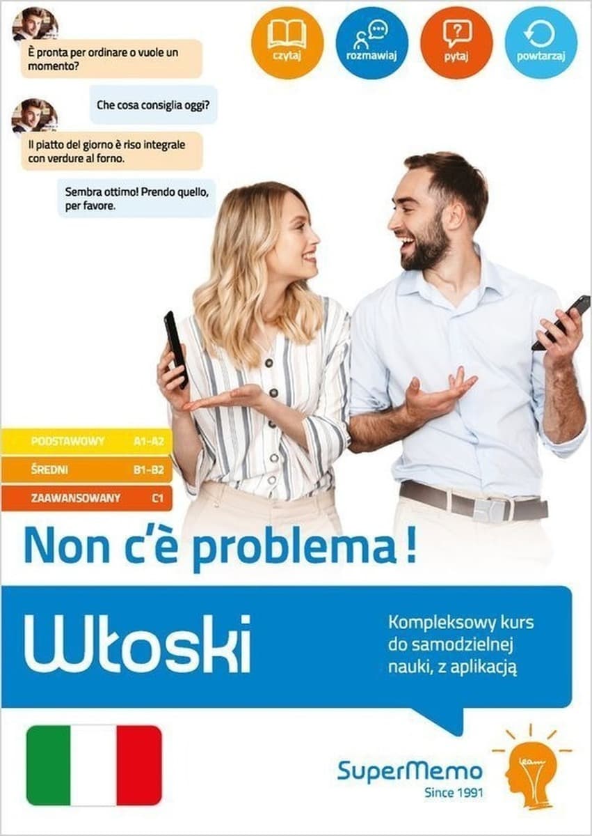 Włoski. Non c’è problema! Kompleksowy kurs do samodzielnej nauki, z aplikacją