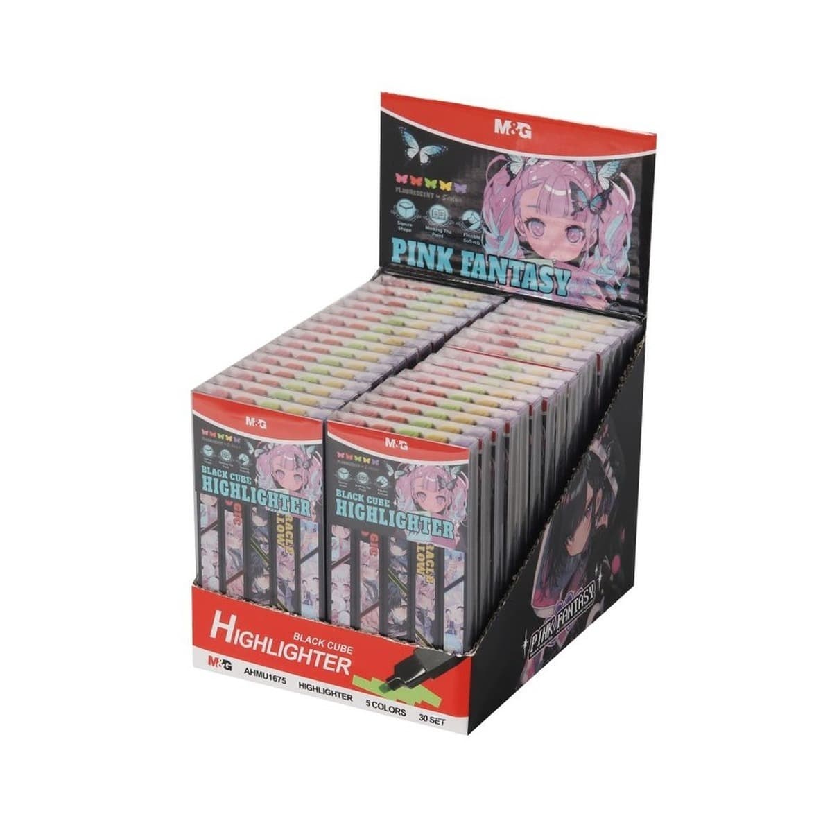 Zakreślacze Manga Pink Fantasy 5 kolorów MG
