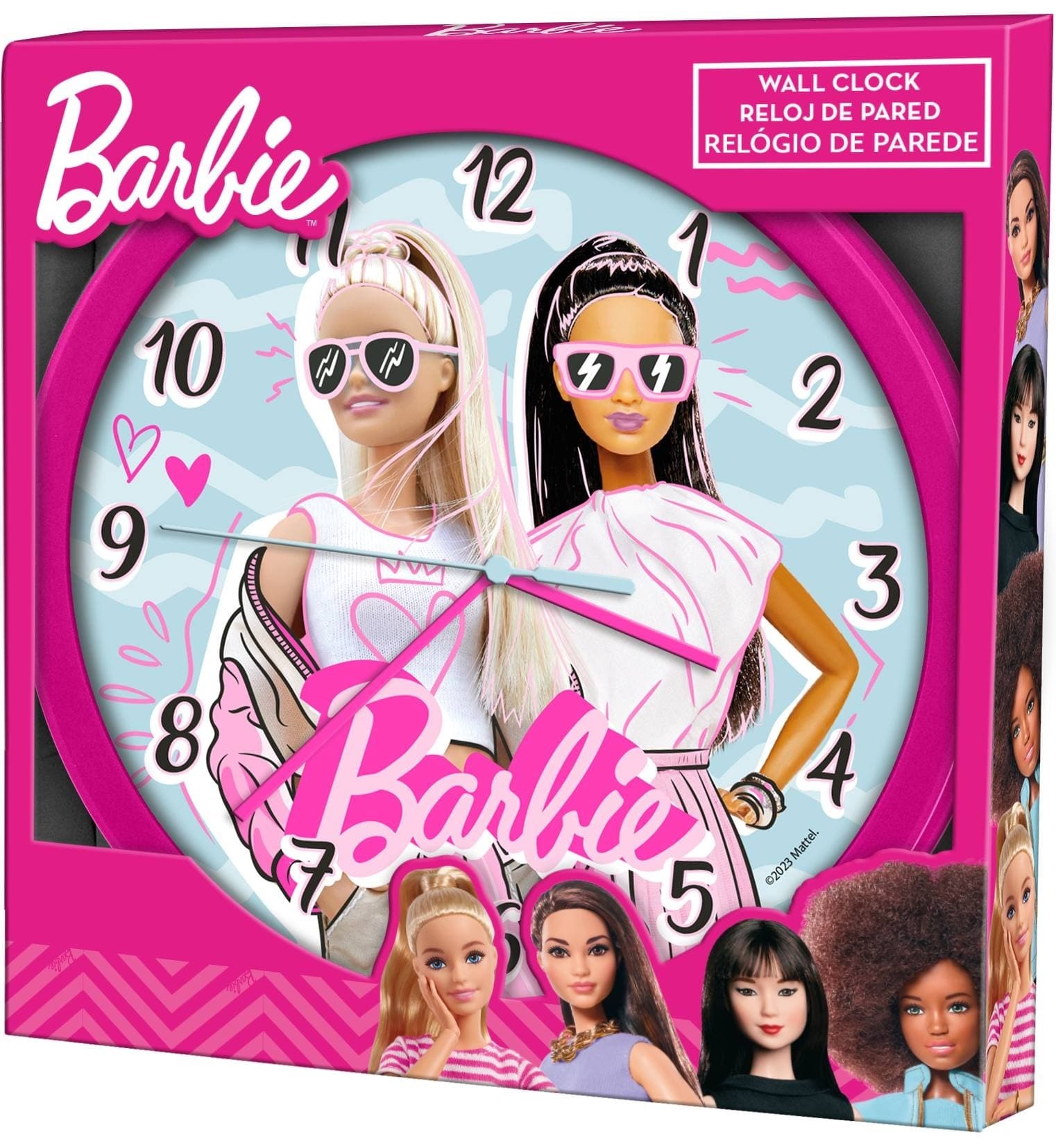 Zegar Barbie ścienny 25cm BB00014