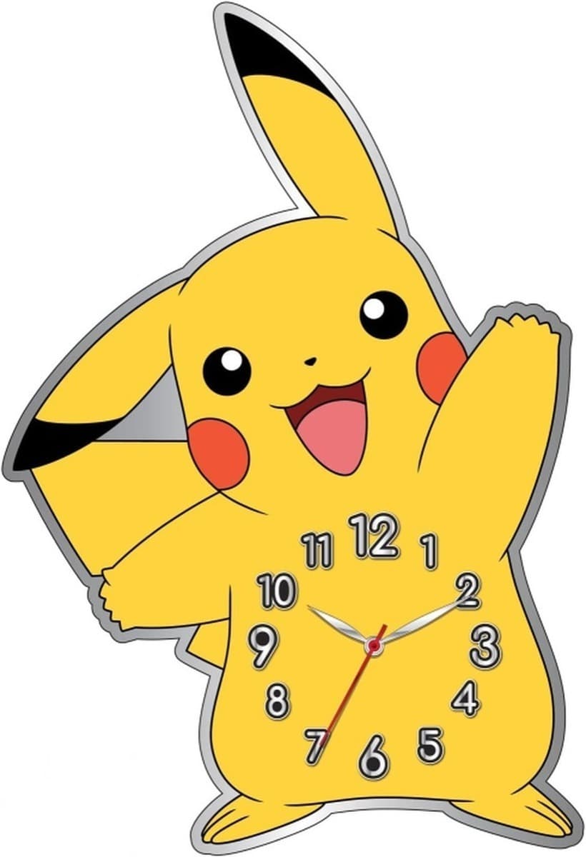 Zegar ścienny  3D Pikachu Pokemon metalowy POK3170
