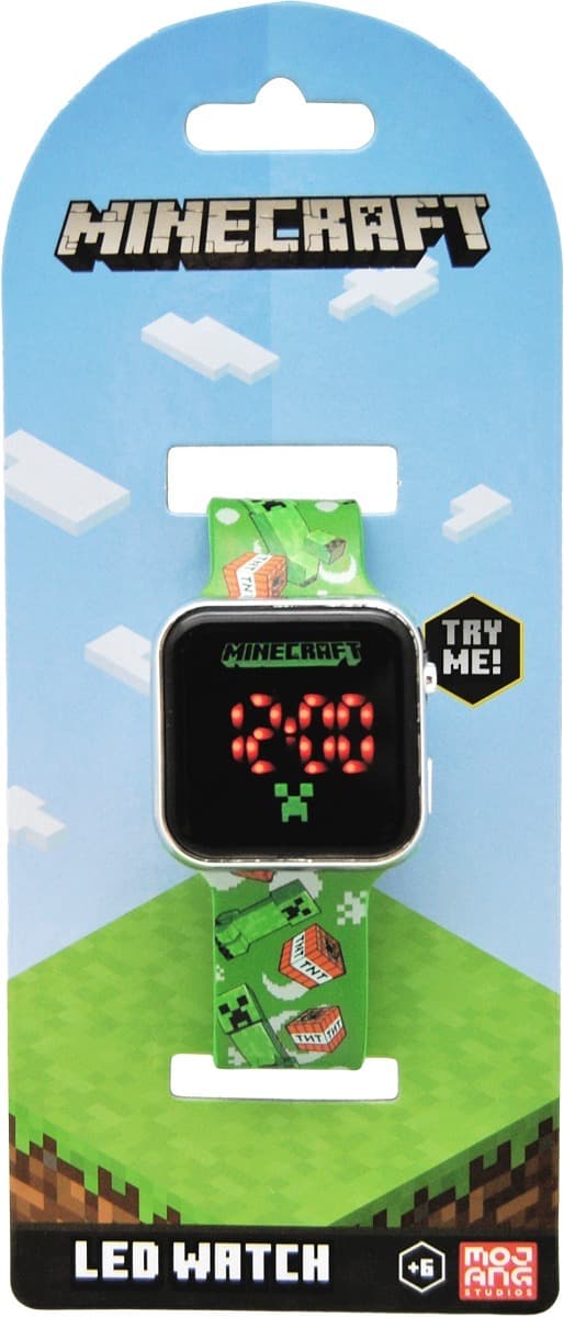 Zegarek LED z kalendarzem Minecraft