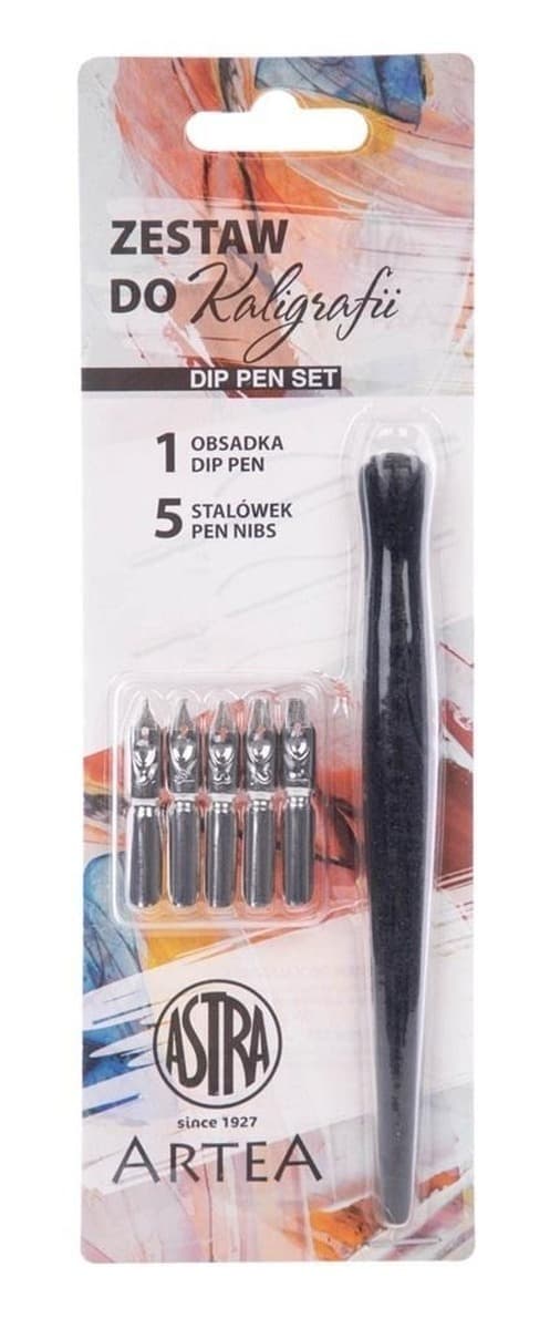 Zestaw do kaligrafii Astra Artea 5 stalówek z obsadką