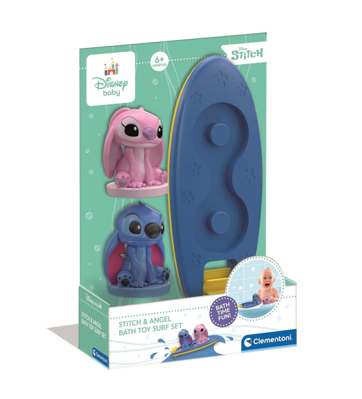 Zestaw do kąpieli z deską surfingową Stitch Clementoni 6m+