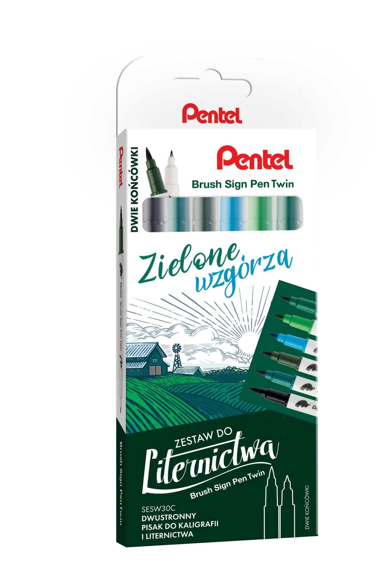 Zestaw do liternictwa Brush 6 kolorów